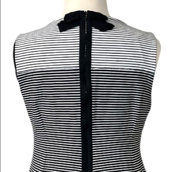 Isaac Mizrahi IMNYC Women's Black White Stripe Ponte Knit Sheath Dress Size XL - Picture 8 of 11